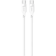 Kable - USAMS Kabel USB-C na USB-C PD Fast Charging 1,2m 100W Lithe Series biały/white SJ567USB02 (US-SJ567) - miniaturka - grafika 1