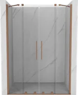 Ścianki i drzwi prysznicowe - Mexen Velar Duo drzwi prysznicowe rozsuwane 160 cm, transparent, miedź szczotkowana - 871-160-000-02-65 - miniaturka - grafika 1