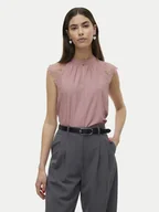 Bluzki damskie - Vero Moda Bluzka Milla 10226072 Różowy Regular Fit - miniaturka - grafika 1