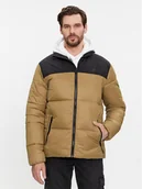 Kurtki męskie - 4F Kurtka zimowa 4FWAW23TDJAM348 Brązowy Regular Fit - miniaturka - grafika 1