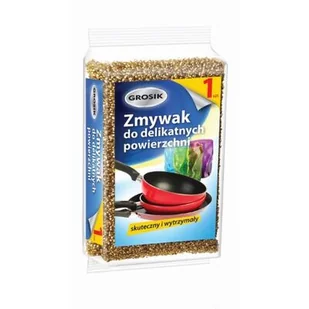 Zmywak do delikatnych powierzchni 1 sztuka Grosik - Ściereczki, gąbki, czyściki - miniaturka - grafika 1