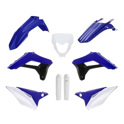 POLISPORT 91381 - kompletny zestaw z tworzywa sztucznego (z osłoną widelca) SHERCO S-Bniebieski/biały