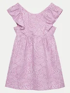 Sukienki i spódniczki dla dziewczynek - United Colors Of Benetton Sukienka letnia 4YP7CV027 Fioletowy Regular Fit - miniaturka - grafika 1