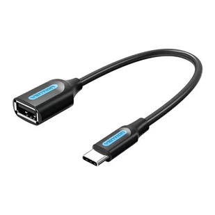 Adapter OTG USB-C 2.0 męski do USB-A żeński Vention CCSBB 0.15m (czarny) - Adaptery i przejściówki - miniaturka - grafika 1