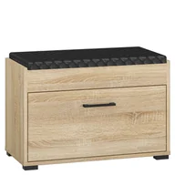 Szafki na buty - Szafka na Buty 03 Caro ML Meble Sonoma Jasna, Czarny - miniaturka - grafika 1