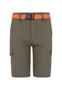 Spodnie i spodenki dla chłopców - Szorty chłopięce z paskiem P-ROUST JUNIOR - Volcano - miniaturka - grafika 1
