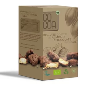 Cocoa Herbatniki Mini w Czekoladzie Migdałowej z Solą Wegańskie BIO 80g - Cocoa - Ciastka - miniaturka - grafika 1