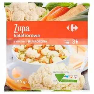 Carrefour Zupa kalafiorowa mrożona 450 g - Dania mrożone - miniaturka - grafika 1