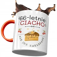 Kubki - Kubek Pomarańczowy na Urodziny 66 66te 66-te z Nadrukiem ze Zdjęciem + Opakowanie na prezent (wzór 03) - miniaturka - grafika 1