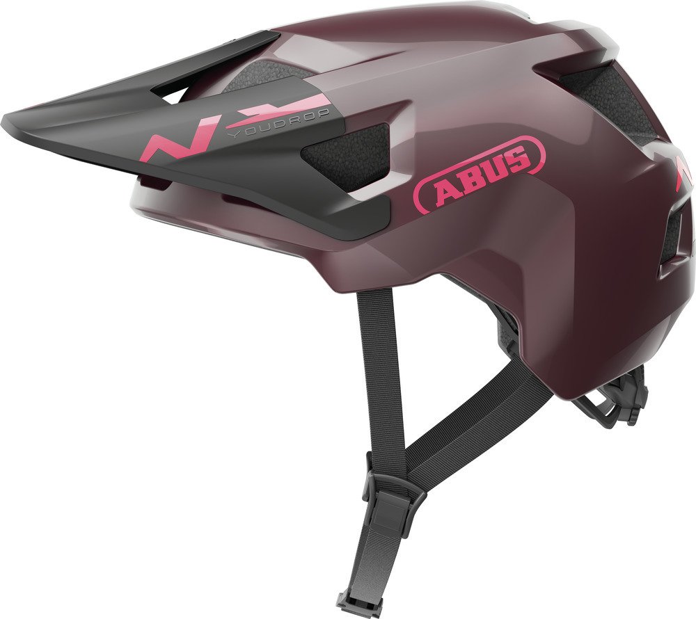 Kask rowerowy Abus YouDrop, kask dziecięcy i młodzieżowy, S, wildberry red, AS