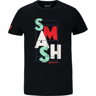 Koszulka męska Babolat Exercise Message Tee Men Black M - Koszulki sportowe męskie - miniaturka - grafika 1