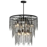 Lampy sufitowe - Lampa Sufitowa Wisząca Kryształowa Żyrandol Czarny XXL 80CM Toolight - miniaturka - grafika 1