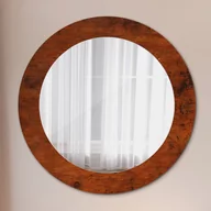 Lustra - Lustro dekoracyjne okrągłe Naturalne drewno - miniaturka - grafika 1