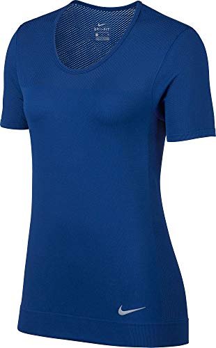 Nike Damski T-shirt W Nk Infinite Top Ss niebieski Indigo Force/Reflective Silv S