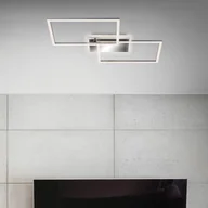 Lampy sufitowe - Briloner Lampa sufitowa LED Frame 2-pkt. CCT, aluminium - miniaturka - grafika 1