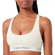 Biustonosze - Calvin Klein Damski biustonosz bez podszewki, Kość białe/fioletowe logo Sunset, L - miniaturka - grafika 1