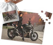 Puzzle - PUZZLE TRADYCYJNE - MOTOR MOTOCYKL MEGA WZORY PREZENT 110EL + WORECZEK - miniaturka - grafika 1