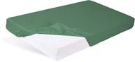 Prześcieradła dla dzieci - Prześcieradło bawełniane z gumką 60x120 zielone do łóżeczka dziecięcego BabyMatex - miniaturka - grafika 1