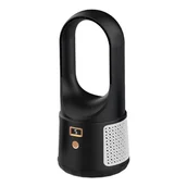 Wentylatory - Przenośny, cichy, bezłopatkowy wentylator biurkowy z wyświetlaczem LED i 6 prędkościami (czarny) - miniaturka - grafika 1