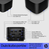 Stacje dokujące i replikatory portów - HP Thunderbolt Dock G4 Docking station USB-C / Thunderbolt / HDMI / 2 x DP / 280W - miniaturka - grafika 1