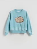 Bluzy dla dziewczynek - Reserved - Bluza Pusheen - jasnoniebieski - miniaturka - grafika 1