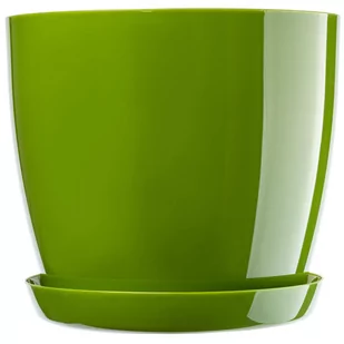 Doniczka Agen z podstawką 16 cm, zielona - Donice - miniaturka - grafika 1