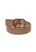 Paski - Urban Classics Unisex Small Ring Buckle Belt pasek, beżowy/złoty, M - miniaturka - grafika 1
