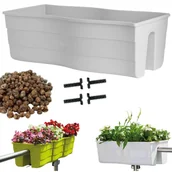 Donice - Skrzynka na balustradę Wave 60, Doniczka balkonowa + keramzyt 2l - miniaturka - grafika 1