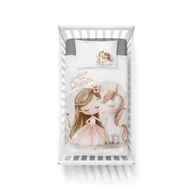 Pościel dla dzieci - Pościel bawełniana do łóżeczka 100x135 5570a jednorożec - miniaturka - grafika 1