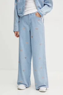adidas Originals jeansy Femme Galore Denim Rhinestone Pants damskie high waist JN3020 - Spodnie damskie - miniaturka - grafika 1