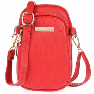 TOREBKA SASZETKA DAMSKA ETUI NA TELEFON PORTFEL MINI LISTONOSZKA CZERWONA - Nerki - miniaturka - grafika 1