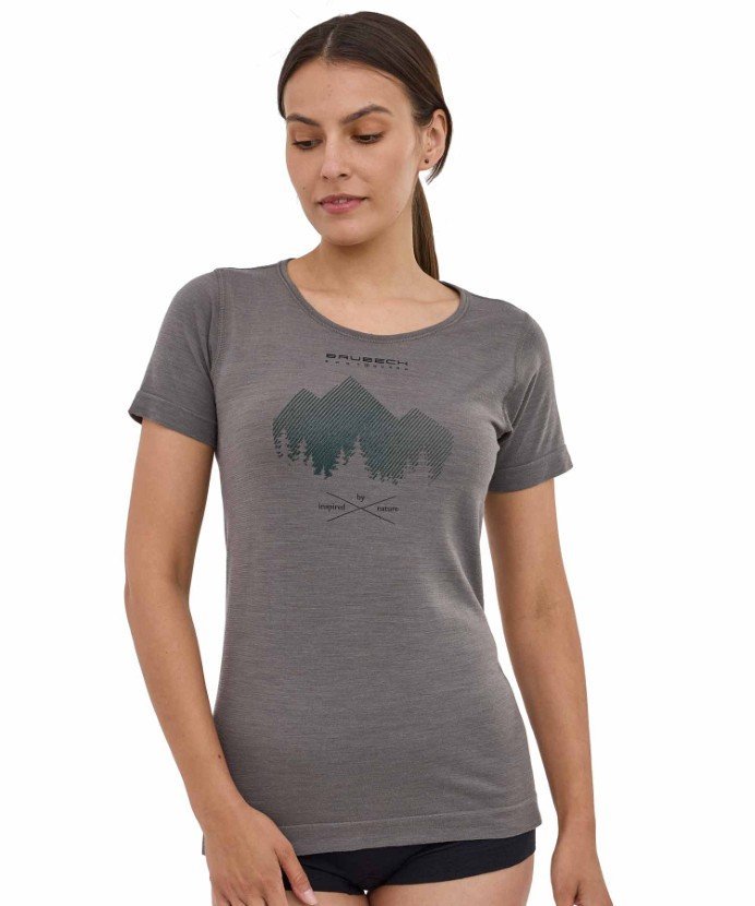 Koszulka damska z krótkim rękawem wełniana Brubeck OUTDOOR WOOL PRO