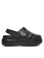 Sandały damskie - adidas Sandały adilette Platform Clogs JP9577 Czarny - miniaturka - grafika 1
