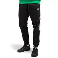Spodnie sportowe męskie - Spodnie dresowe adidas Essentials French Terry Tapered 3-Stripes GK8829 - czarne - Adidas - miniaturka - grafika 1