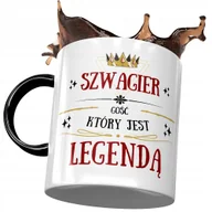 Kubki - Kubek Czarny Dla Szwagra na Urodziny na Prezent z Nadrukiem ze Zdjęciem + Opakowanie na prezent (wzór 02) - miniaturka - grafika 1