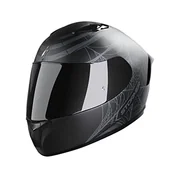 Kaski motocyklowe - STORMER, Kask full face motocyklowy ZS-601 REDBACK black grey matt, L - miniaturka - grafika 1
