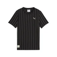 Odzież sportowa dziecięca - Młodzieżowa koszulka PUMA Class w paski PUMA Black - miniaturka - grafika 1