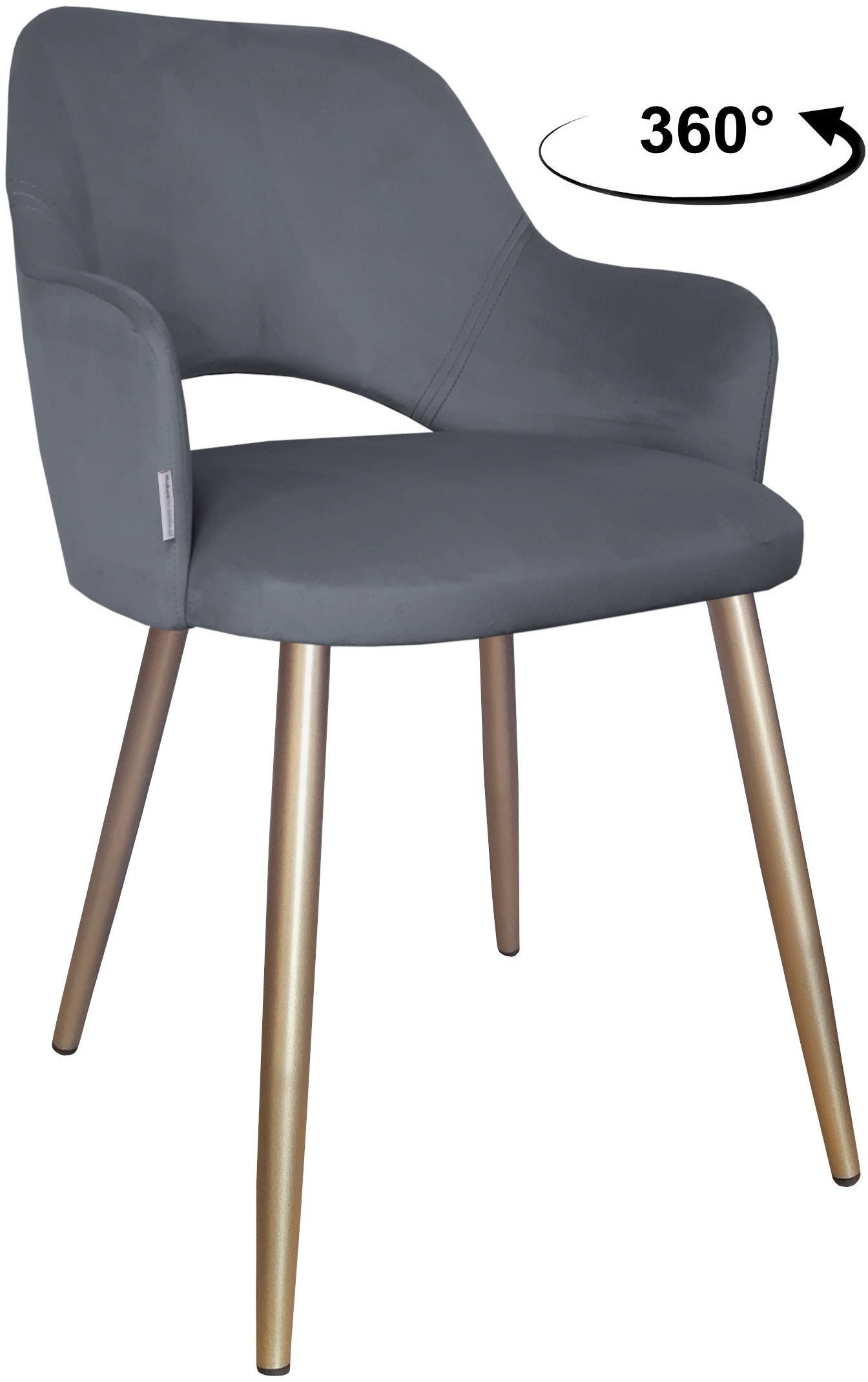 Krzesło obrotowe Milano podstawa złota BL14