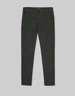 Spodnie męskie - Męskie spodnie materiałowe casual menfi ciemnozielony (z1) slim fit - miniaturka - grafika 1