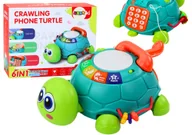 Zabawki interaktywne dla dzieci - Dla Dzieci 6W1 Interaktywny Żółw Telefon Światła Dźwięki - miniaturka - grafika 1