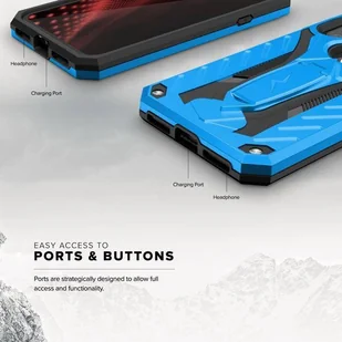 Zizo Static Cover Pancerne etui iPhone X z podstawką (Blue/Black) - Etui i futerały do telefonów - miniaturka - grafika 7