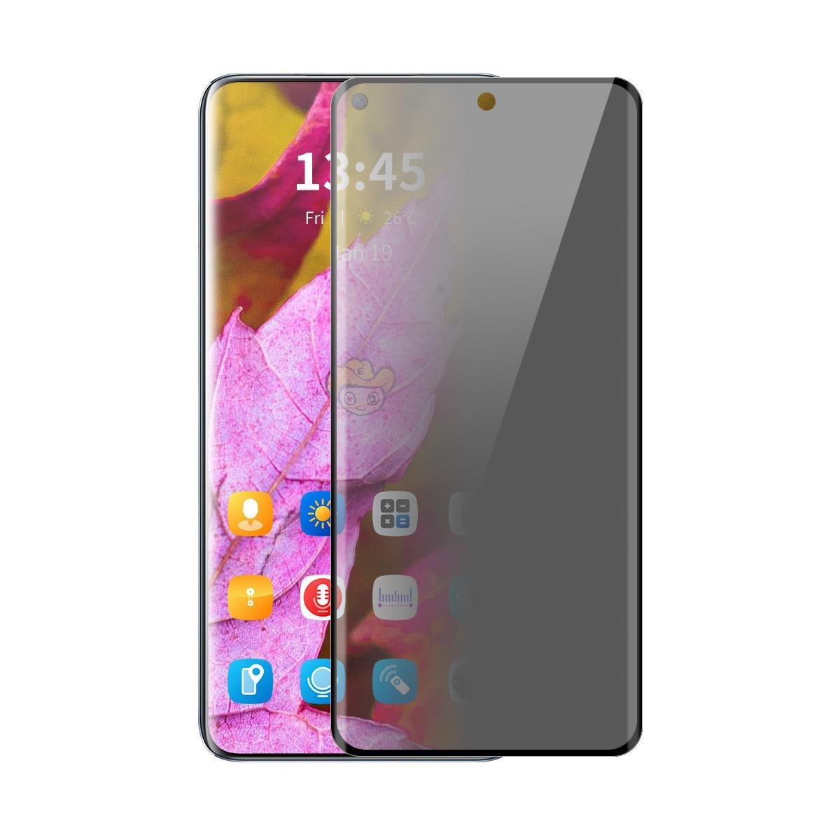 ENKAY Hat-Prince szkło hartowane Privacy (Heat Bending) 3D na ekran do OPPO Reno13 Pro – antypodglądowe