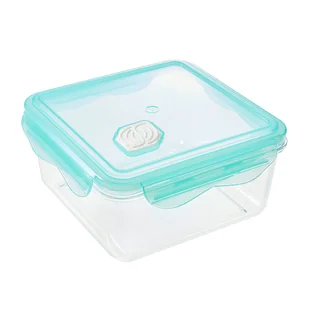 Pojemnik na żywność z klipsem, PP/tritan, 1,15L, seledynowy - Pojemniki kuchenne - miniaturka - grafika 1