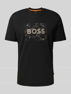 T-shirt z nadrukiem z logo - Koszulki męskie - miniaturka - grafika 1