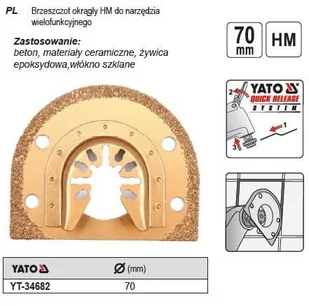 Yato brzeszczot okrągły do urządzenia wielofunkcyjnego YT-34682 - Brzeszczoty - miniaturka - grafika 3