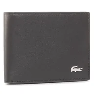 Portfele - Portfel Lacoste S Slim Billfold Id Slot NH1407FG Czarny - miniaturka - grafika 1