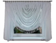 Firany - Firana Gotowa Monaco Frędzle 400x150 WOAL Firanka - miniaturka - grafika 1