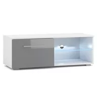 Szafki RTV - Szafka rtv PAREO kolor biały styl nowoczesny hakano - TVCABINET/VIV/PAREO/WHITE+GREY/LED/100X36 - miniaturka - grafika 1