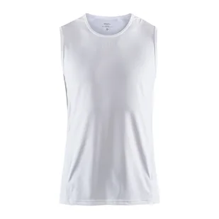 Męska koszulka bez rękawów CRAFT ADV ESSENCE SL TEE M 1908752-900000 – Biały - Koszulki męskie - miniaturka - grafika 1