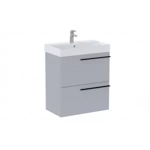 ROCA A851916530 ELLA Zestaw łazienkowy UNIK Compacto 60 cm z 2 szufladami, perłowy mat - Szafki łazienkowe - miniaturka - grafika 1